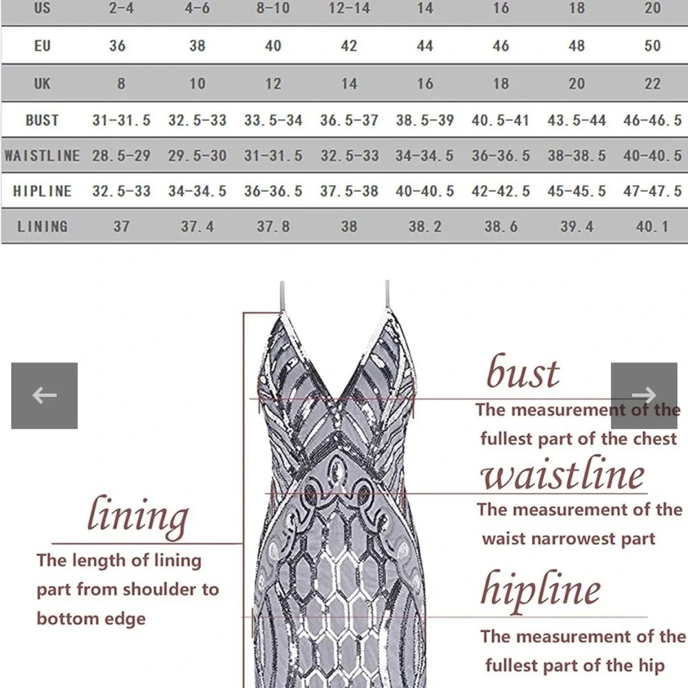 Metme Women's 1920s V Neck Sexy Straps Gatsby Party Dress Vintage Sequin Party - Picture 8 of 10